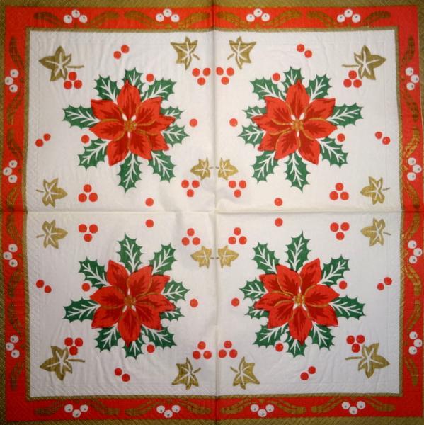 095 Christmas Flowers - 3-ply (95)